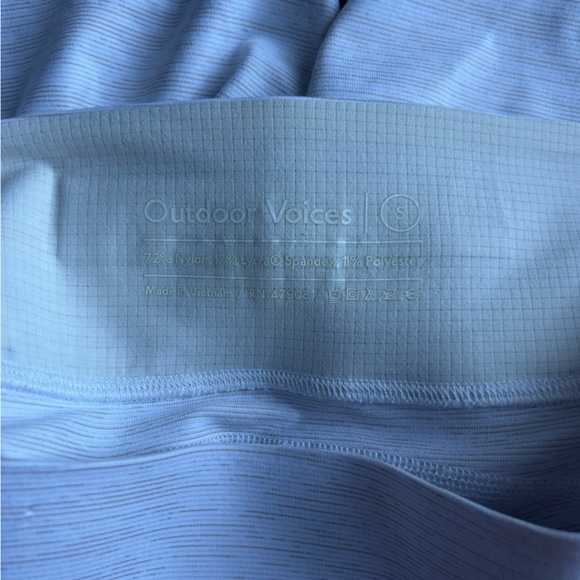 Tan Striped Outdoor Voices Bike Shorts - Picture 3 of 4